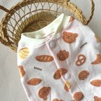 作品【完成品】Mサイズ　限定カラー　くまのパン屋さん🐻🍞　さくら　🌸　バックオープンタイプ　わんこ服　背中開き　犬服　綿100%  春服