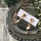 作品*no.1*gold pearl pierce earring