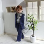 作品リカちゃん服　コーデュロイセットアップ