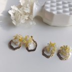 作品・・・天然石flower・・・2way pierce&earring・・・