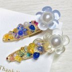 作品Jewelryカラー　宝石のようなヘアクリップ