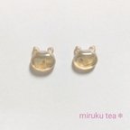 作品シャンパンゴールドカラー♡ネコピアス イヤリング