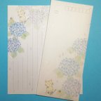 作品紫陽花咲く季節の縦書きレターセット