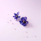 作品デルフィニウムの花〈青紫〉 ピアス・イヤリング