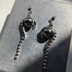 作品【ハンドメイド】チェーン×シルバーパーツピアス