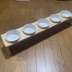作品himari様専用ペット　フードスタンド　フードテーブル　木製　餌台　餌入　水入れ　ご飯台