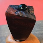 作品【Precious stone ring】Onyx star オニキス 13号　木の指輪