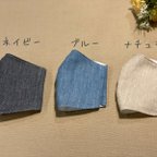 作品＊抗菌ダブルガーゼ使用＊　コットンリネン　立体マスク