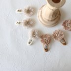 作品Wool Flower Snap pins