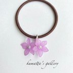 作品(再販)紫のお花ヘアゴム