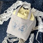 作品【トートバッグ】森のうさぎの儀式【刺繍】