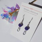 作品✿水引ピアス(玉結びとうるキラビーズ)✿