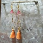 作品＊大人可愛い＊～Triangular shaking tassel ～＊揺れるピアス