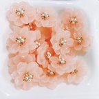 作品【4個】２２０　お花カボション　25mm  ピンク