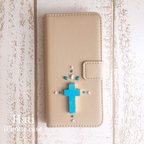 作品クロス×ターコイズ iPhone case