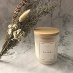 作品frosted glass soy candle アロマキャンドル