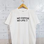 作品NO COFFEE NO LIFEＴシャツ(ホワイト×ブラック)