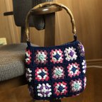 作品Corole bamboo handle handbag