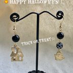 作品【SALE】Happy Halloween☆ゴースト&ハロウィンハウスのピアス