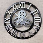 作品歯車　壁掛け時計　アンティーク　シルバー
