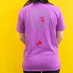 作品和柄Tシャツ・金魚（半袖・紅紫）Mサイズ