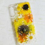 作品押し花スマホケース　　〜ひまわり〜