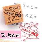 作品「みました」うさぎ　先生はんこ/ラバースタンプ　2.5㎝