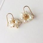 作品White pearl ビーズピアス