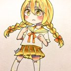 作品クレパス擬人化ミニ色紙原画(れもんいろ/れもん)