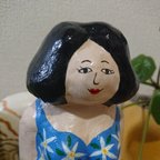 作品すだち娘 水色花柄黒髪