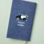 作品【新書サイズ】マレーバク「GARDENERS of the FOREST」刺繍ブックカバー