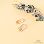 作品《春の息吹》ミモザ×パールの繊細で可憐なイヤリング（ピアス）