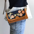 作品再販 オヤ刺繍の長財布    オレンジ