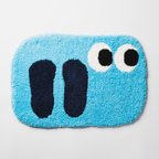 作品"stomped creature" blue | door mat M size