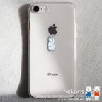 作品やわらかいiPhoneソフトケース【りんごを胴上げするネコンズ】