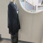 作品粋☆きものジャケット・スラブニット/ブラック