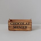 作品Chocolat Menier　ショコラムニエ　木箱　ミニチュア　ヴィンテージ　フランス