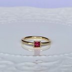 作品ピンク色が可愛い スワロフスキー を使用した指輪 13号　Minette☆ RING011　