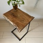 作品桜の木　一枚板　ソファテーブル　サイドテーブル　コーヒーテーブル