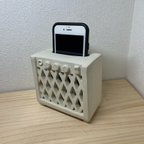 作品アンプみたいなスマホスタンド　オフホワイト