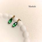 作品Swarovski  pierce(tipe green)