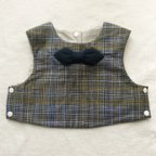 作品random check×corduroy tie bib