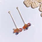 作品夏色＊チェコビーズの花火ピアス（イヤリング）