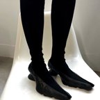 作品【受注生産】BHIVE  CORAL  BOOTS  BLACKサイズ:22.5、23、23.5、24、24.5、25 ほかのサイズ要相談