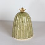 作品陶器のクリスマスツリー③緑・大