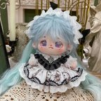 作品ぬいぐるみ着せ替え服 10cm/15cm/20cm/40cm 十字星レースロリィタワンピース ロリータ Lolita プリンセス風 姫スカート ドレス ぬい服 ぬいぐるみ服 かわいい きれい