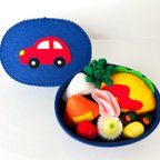 作品フェルト　ままごと お弁当　車