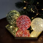 作品【灯りの実 mini】(赤白緑３色セット）クリスマス期間限定✴︎おまけ付き✴︎