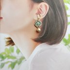 作品水引きピアス　菜の花　お花　水引き　水引きアクセサリー　和風ピアス　結婚式　デート　お花見