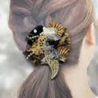 作品裂き布、レースコサージュ、ポニーフック、ヘアクリップ